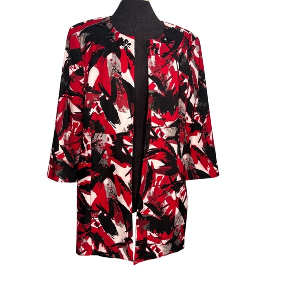 Kasper Plus Size Colorful Duster Jacket Coat Blazer - Picture 2 of 13